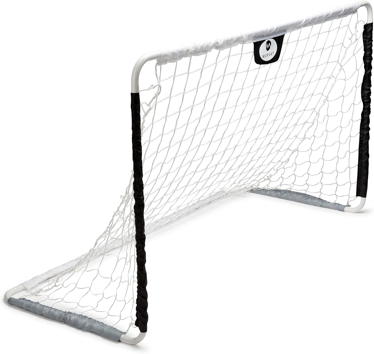 Morvat Soccer Goal Set for Backyard, Outdoor Toys Soccer Net, Soccer Goals for Backyard, Soccer Accessories, Pop Up Soccer Goals, Set of 2, Includes 2 Goal Nets, Soccer Balls and More, Black and White: Sports & Outdoors