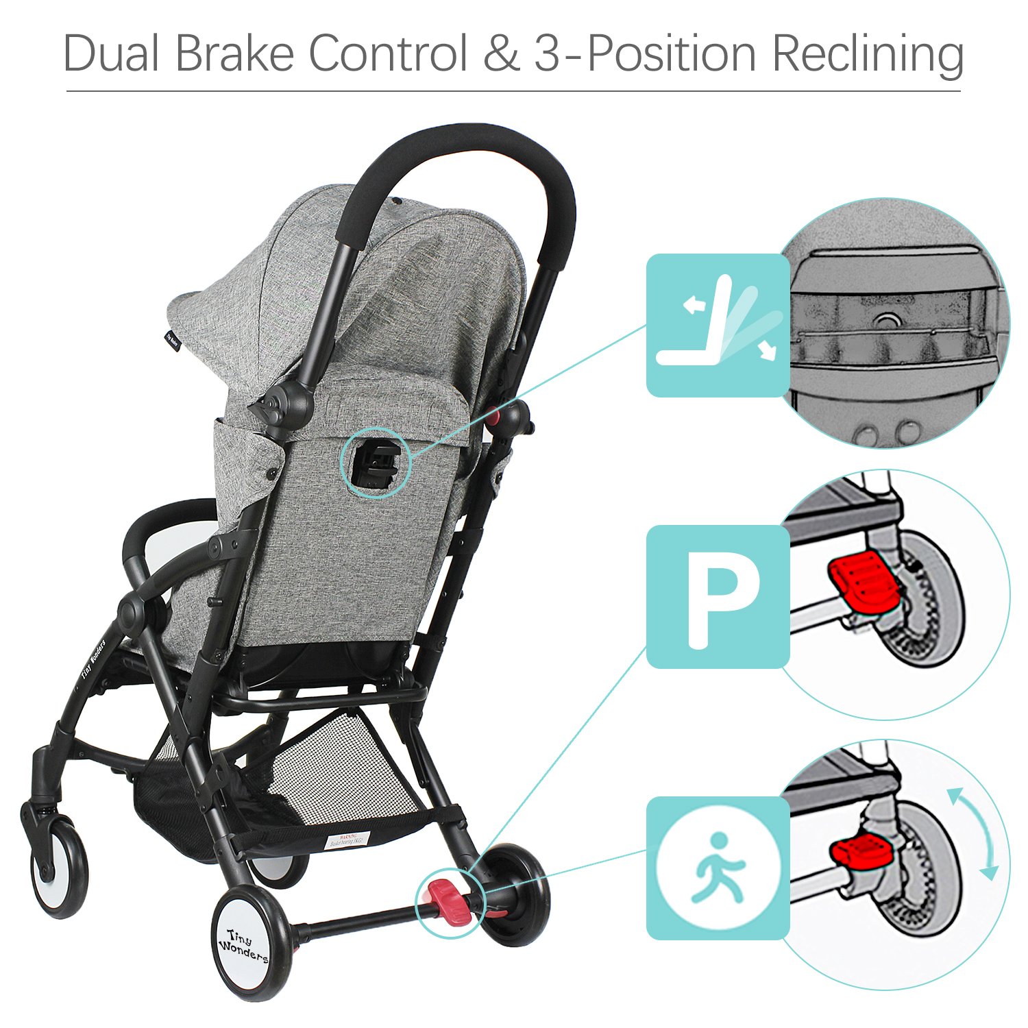 tiny wonders single baby stroller