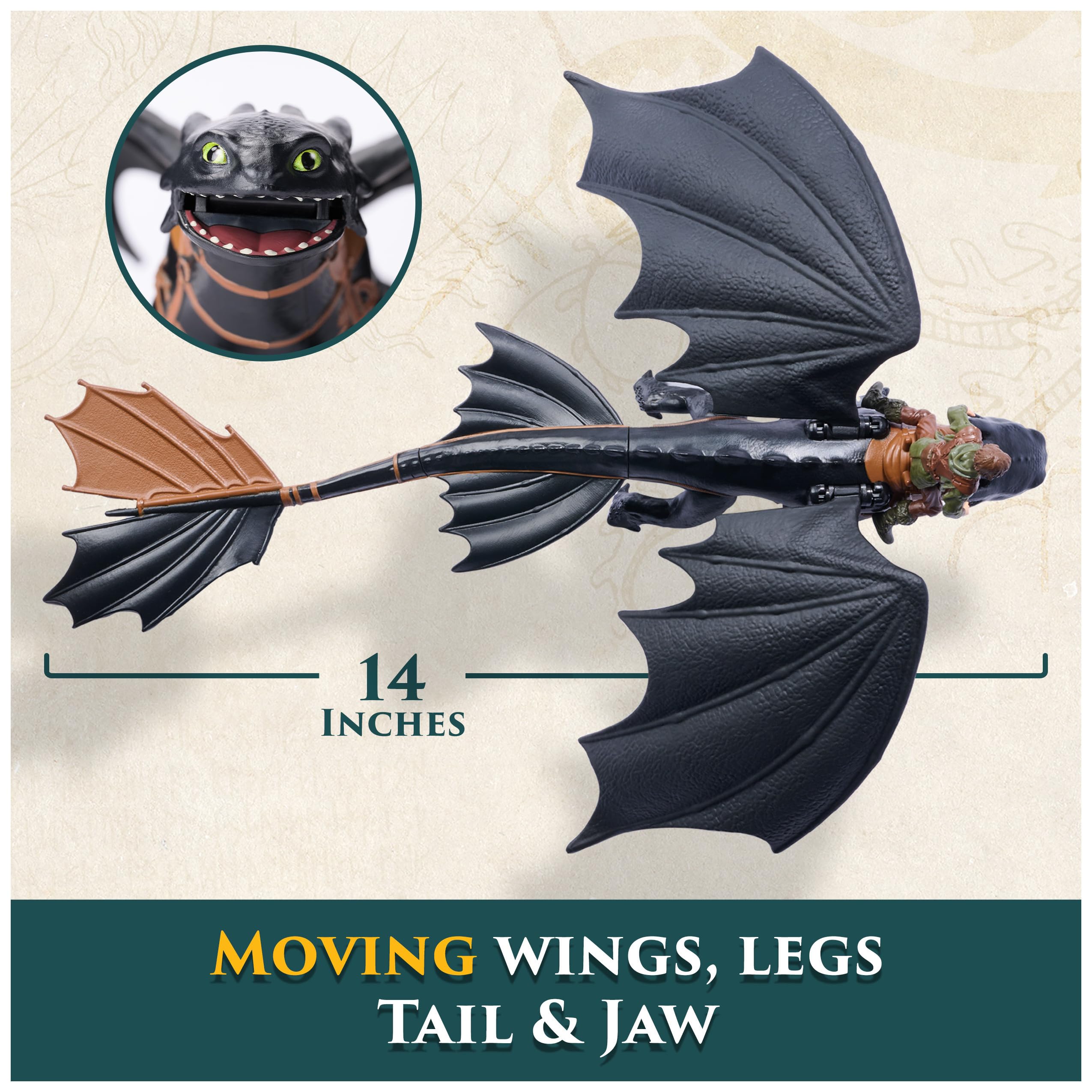 Dreamworks Dragons, How to Train Your Dragon, Toothless & Hiccup, Viking Duo Action Figures, Kids Toys for Boys Ages 4 and up