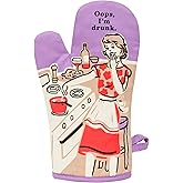 Blue Q Oops I'm Drunk Funny and Cute Oven Mitts, Home Kitchen Gifts, Cooking Accessories, Super-Insulated Quilting, Comfy Natural-Fitting Shape, Pot Holders, 100% Cotton, Size 12.5" L x 7.5" W