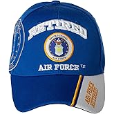 Artisan Owl Officially Licensed Veteran US Air Force Logo and Emblem Embroidered Baseball Cap