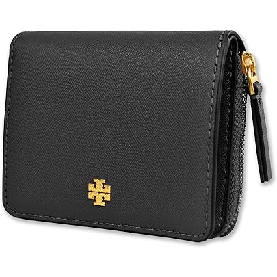 限定値下げ【未使用】Tory Burch★EMERSON MINI WALLET New Tory Burch Emerson Black Saffiano Leather Small Wallet