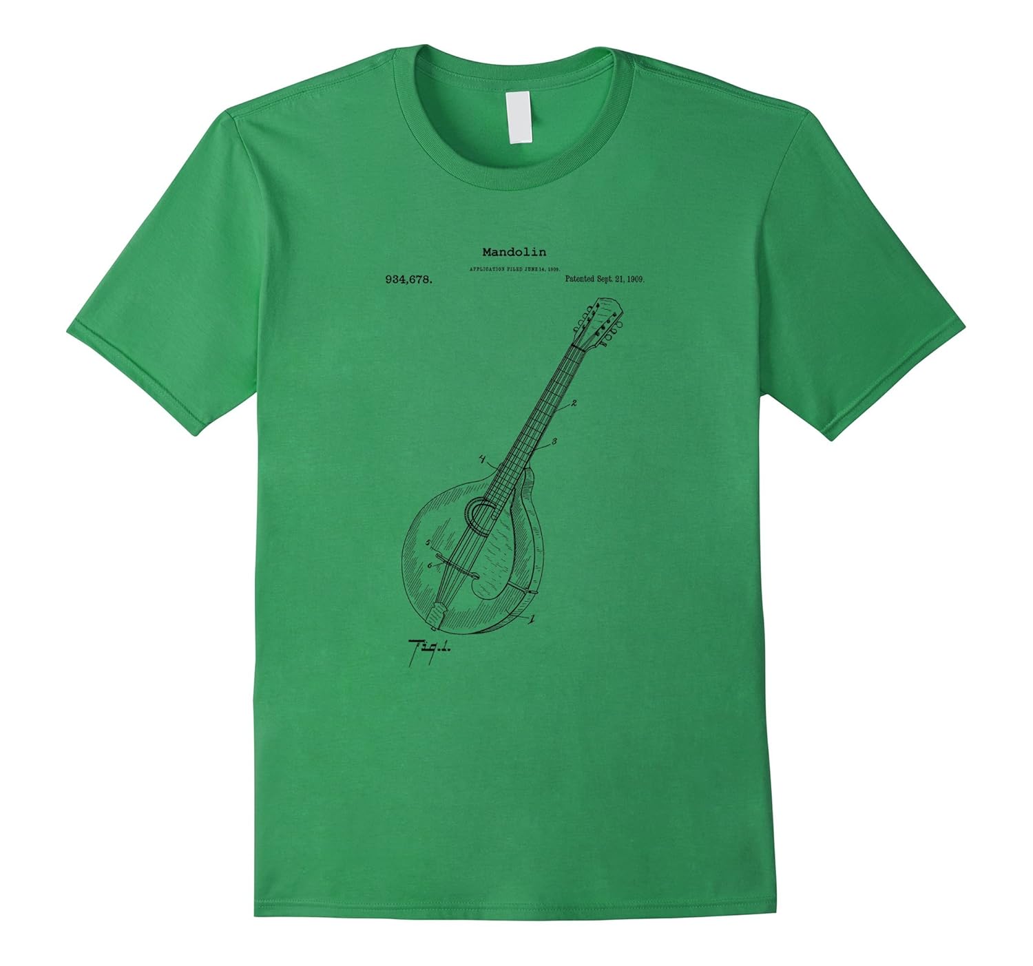Vintage Mandolin Blueprint Shirt Irish Banjo Dulcimer TeeArt