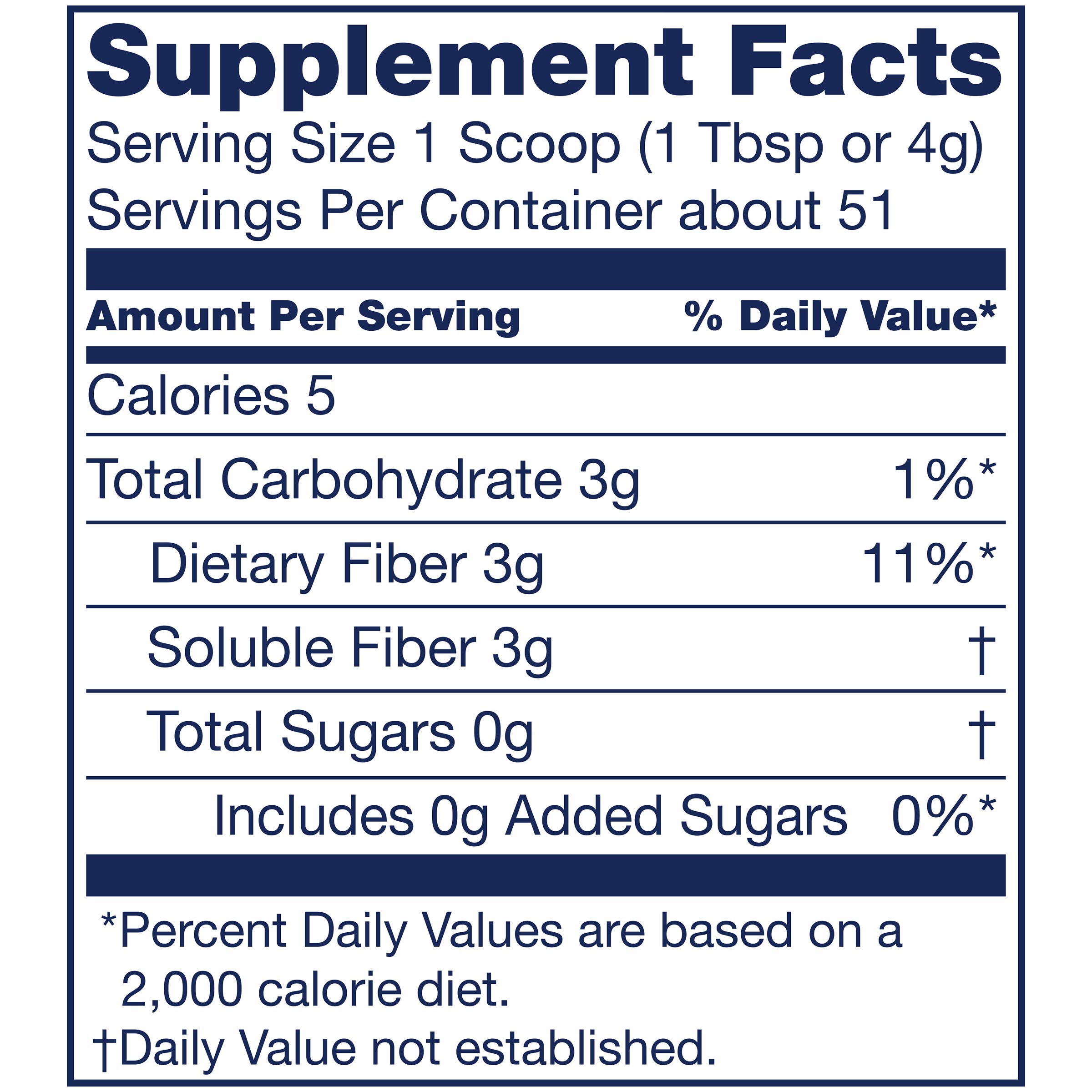 Nestle Nutrisource Fiber Fiber Supplement Unflavored 7.2 oz. Canister 4 Ct