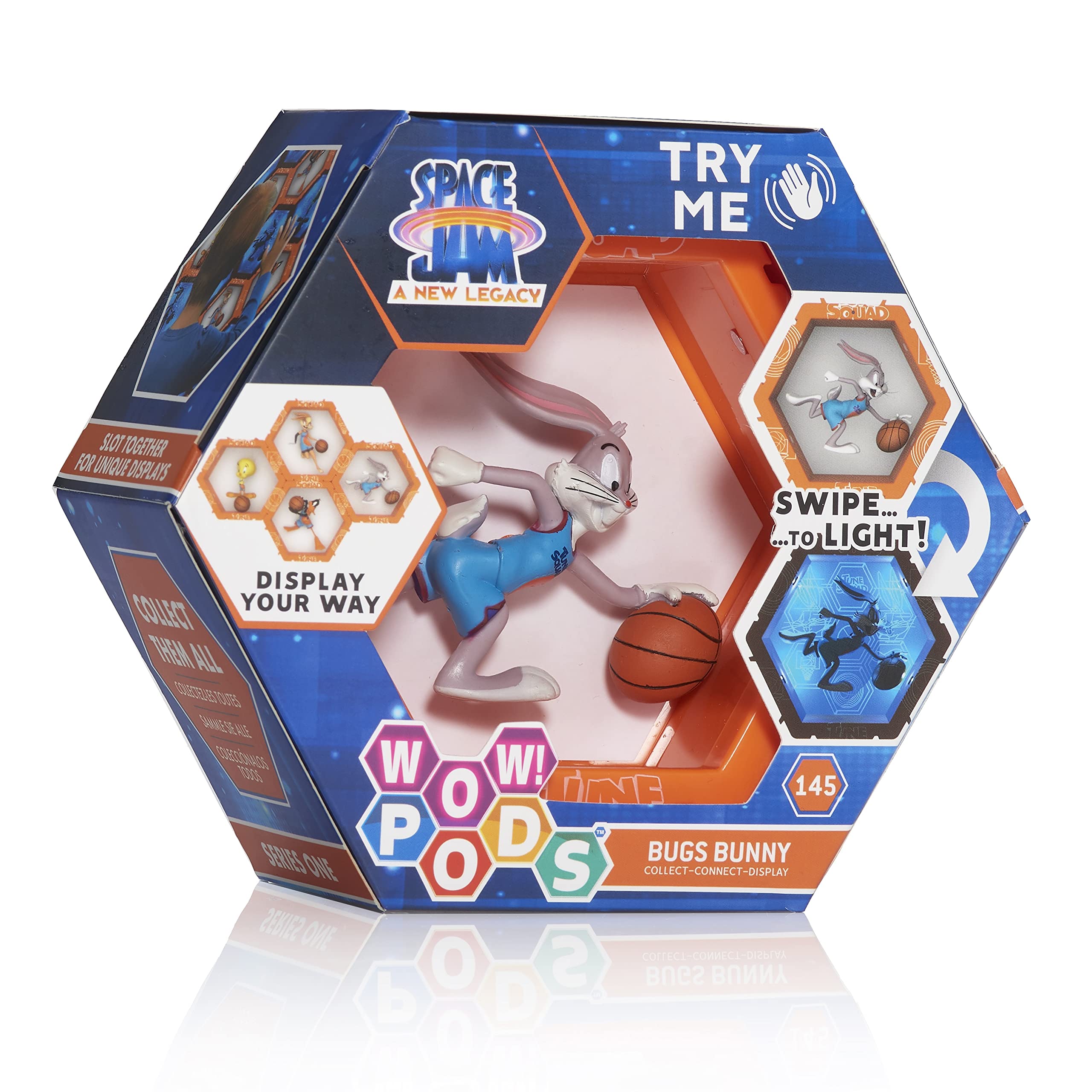 WOW! PODS Space Jam: A New Legacy - Bugs Bunny | Light-Up Bobble-Head Figure | Official Warner Bros Collectables, Toys and Gifts for Boys and Girls, Aged 5+