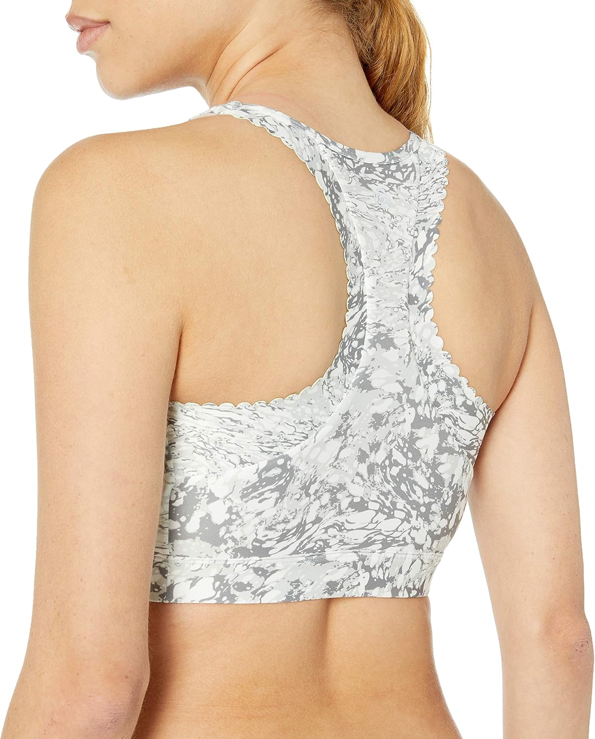  Brand - Core 10 Women's Scallop Racerback Yoga Sports Bra: Clothing