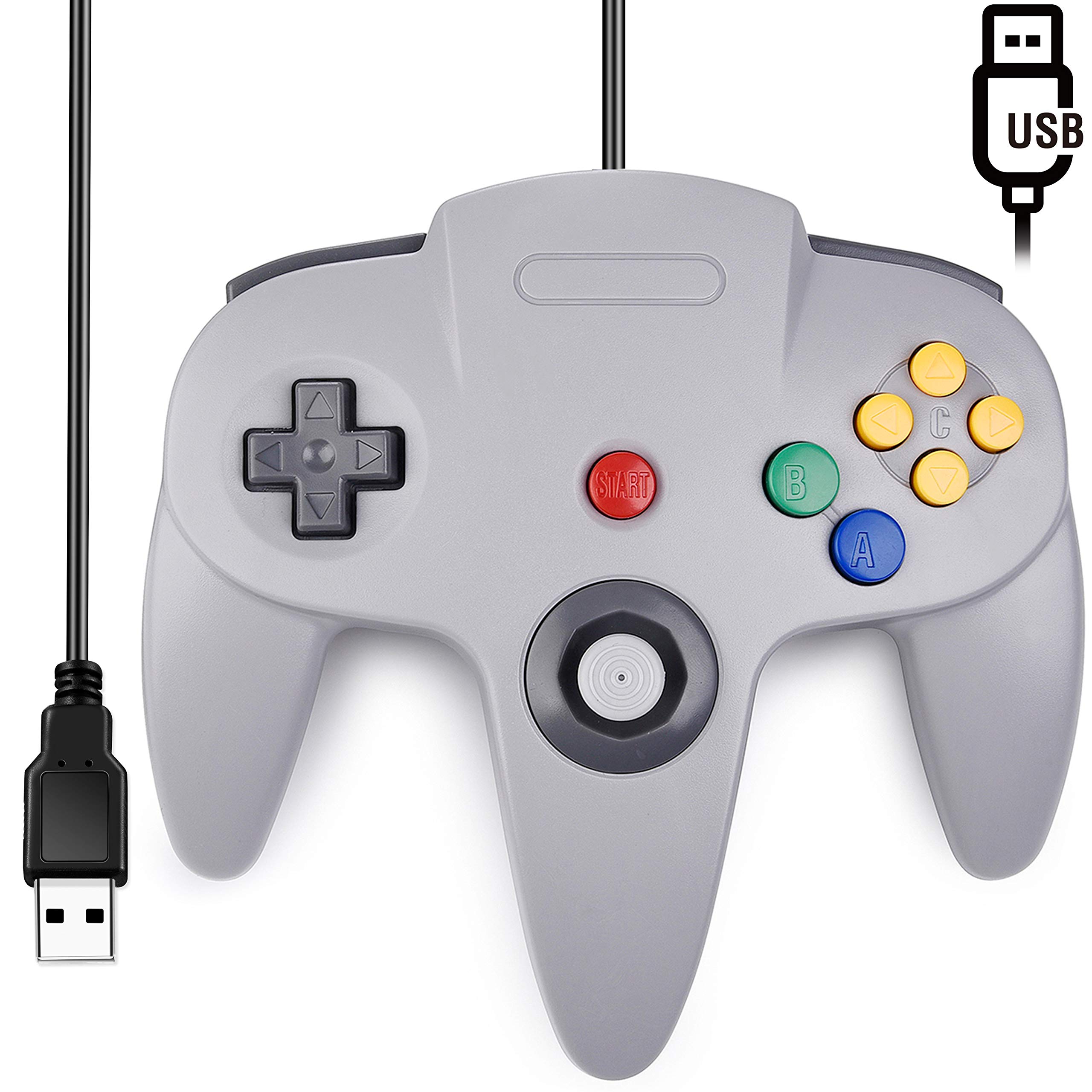 Buy [USB Version] Classic N64 Controller, SAFFUN N64 Wired USB PC Game