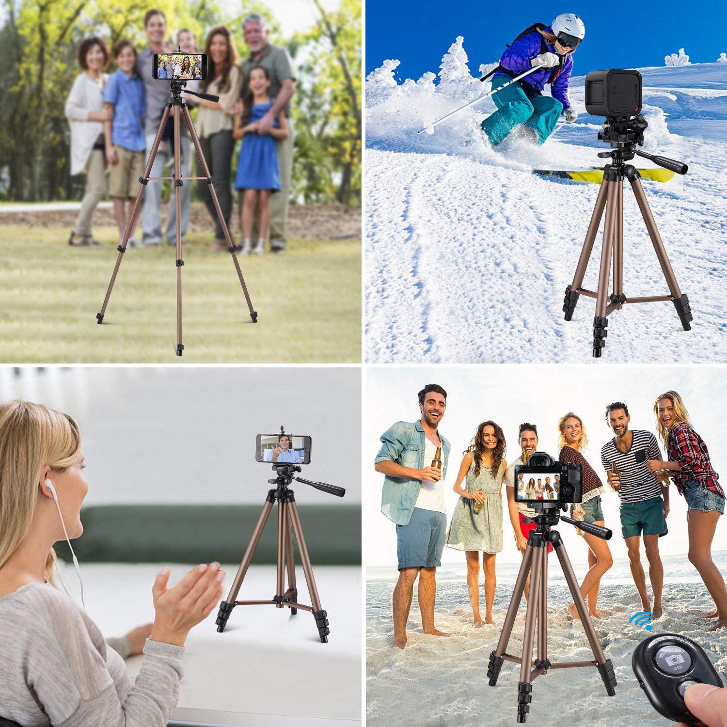 Camera Tripod Iphone Tripod With Mobile Phone Holder And Bluetooth Remote Control Mobile Phone Tripod For Iphone Samsung And Camera Mini Smartphone Tripod Amazon De Electronics Photo