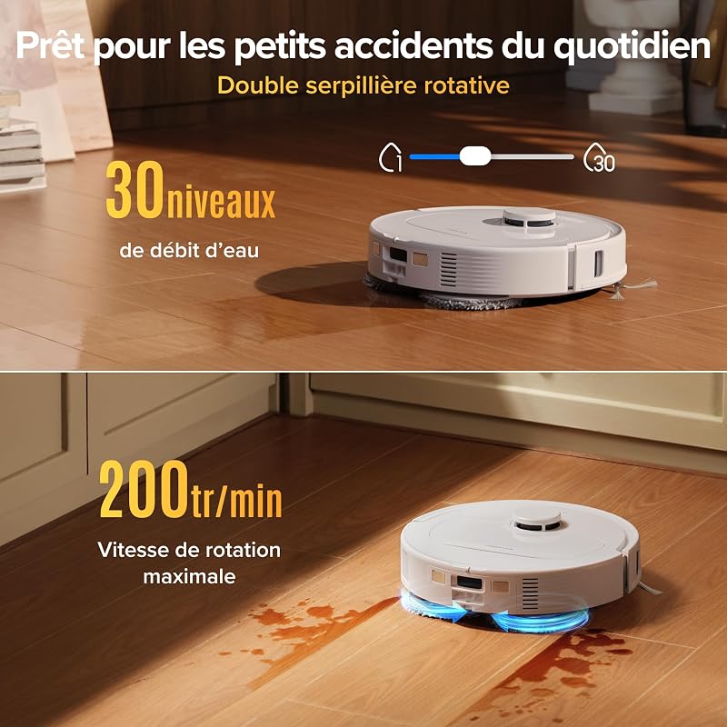 Qrevo S Pro Set Robot Aspirateur Laveur, Anti-enchevêtrements