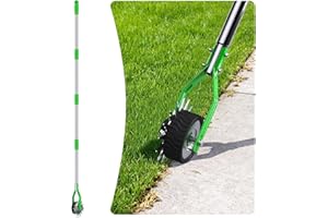 Edger Lawn Tool - 67 inch Wheel Rotary Lawn Edger with Adjustable Stainless Steel Handle, Grass Edge Trimmer for Sidewalks, D