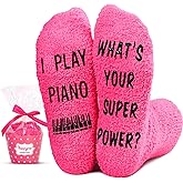 HAPPYPOP Music Gifts for Music Lovers - Piano Guitar Socks for Musicians Players