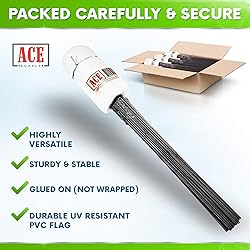White Flags for Marking Yard - 4x5x15 Inch