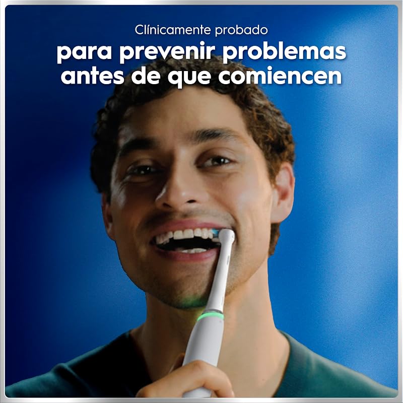 Escova de dentes elétrica oral-b io 6 cinza, 3 cabeças, 1 estojo de viagem, projetada por braun