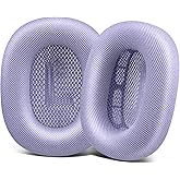 SOPROM Ear Cushions for Airpod Max Over-Ear Headphones Earpads Replacement Covers Cups Pads with Durable Mesh Fabric, Softer Foam - Purple