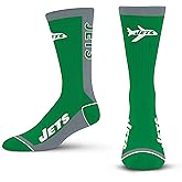 For Bare Feet NFL Classic NEW YORK JETS MVP Crew Sock Team Color Large