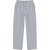 Hanes Boys EcoSmart Open Leg Sweatpants, Midweight Fleece Pants with Pockets