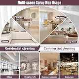 MEXERRIS Spray Mop with 3 Reusable Pads 300ml Bottle Floor Cleaner view 7