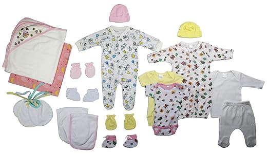Amazon Com Bambini Newborn Baby Girl 19 Pc Layette Baby Shower Gift