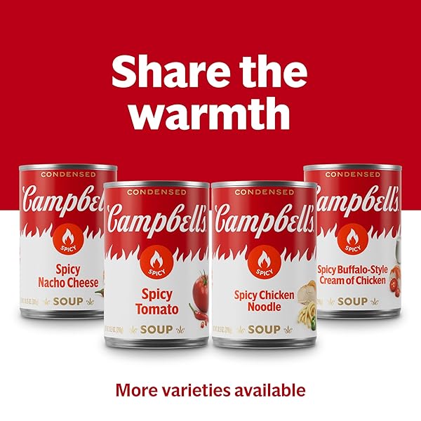 CAMPBELL’S CONDENSED SPICY BUFFALO-STYLE CREAM OF CHICKEN SOUP, 10.5 OZ CAN (CASE OF 12)