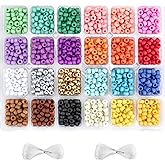 Greentime Pony Beads kit, 2800 PCS Opaque Matte Bead for Bracelets Crafts Kandi Beads Hair Bead for Braids Frosted Beading Kit for Bracelet Making Friendship Necklace DIY Crafts (9MM 24colors)