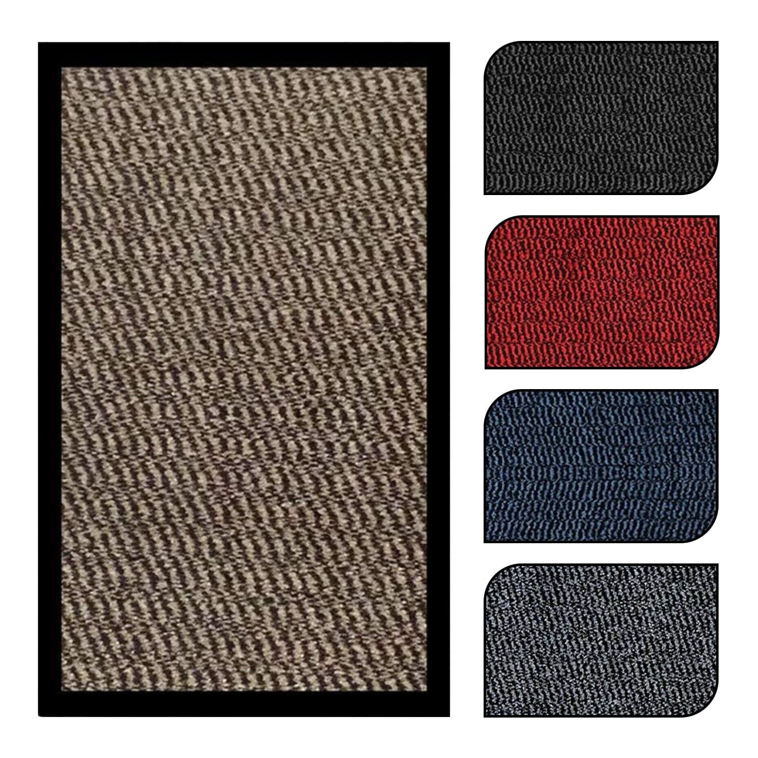 JKZ RUG AND DOORMATS Door Mat Heavy Duty Non Slip Outdoor Indoor Door Mat Rubber Door Floor Mats Kitchen Mats Dirt Trapper Barrier Mats Washable Entrance Mats