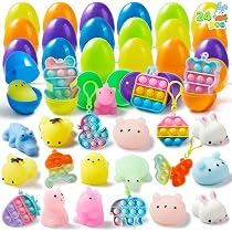 Lot 24 Œufs De Pâques Pré-remplis Mochi + Fidgets – Jouets Anti-Stress Fun !
