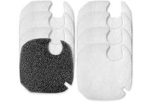 AMOSIJOY 8Pcs Replacement Canister Filter Pads, 2 White and 1 Coarse Filter Pads Compatible with 172/225/265GPH Aquarium External Filter (for 172/225/265GPH)