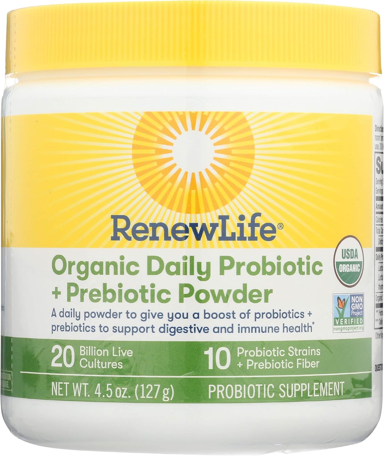 Amazon.com: Renew Life, Probiotic Prebiotic Daily Powder 20B Organic, 4 ...