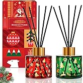 SCENTORINI Christmas Reed Diffuser Set 2 Pack(6.76oz)- Reed Diffuser Oil with 6 Reed Sticks, Scented Diffuser for Bathroom Hotel Office Room Home Fragrance Christmas Decor