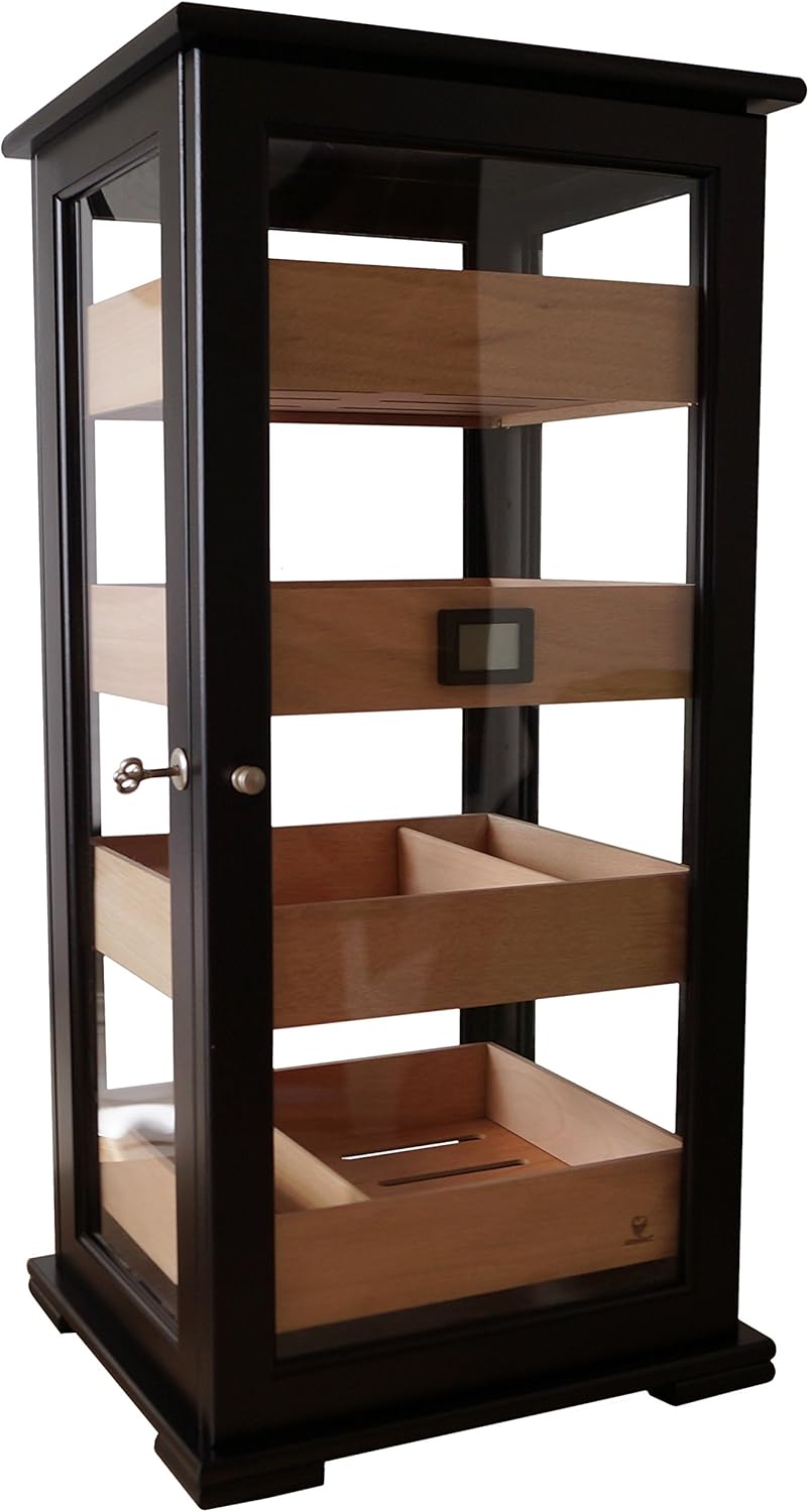 GERMANUS Cigar Humidor VEMIS with Hygrometer and Humidifier