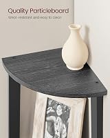 VASAGLE Corner Shelf Unit 4-Tier Ladder Shelf Charcoal Gray Black LLS034B22 view 5