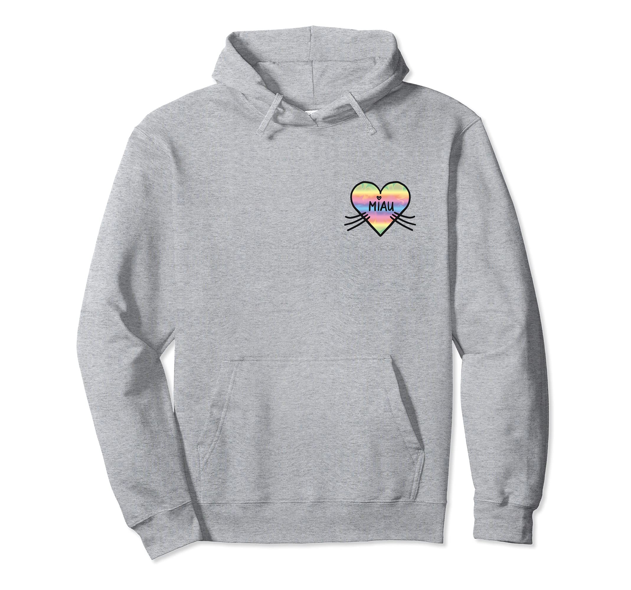 Meow, heart, cat, cat lover, sayings, pet, humor, quotes Pullover Hoodie
