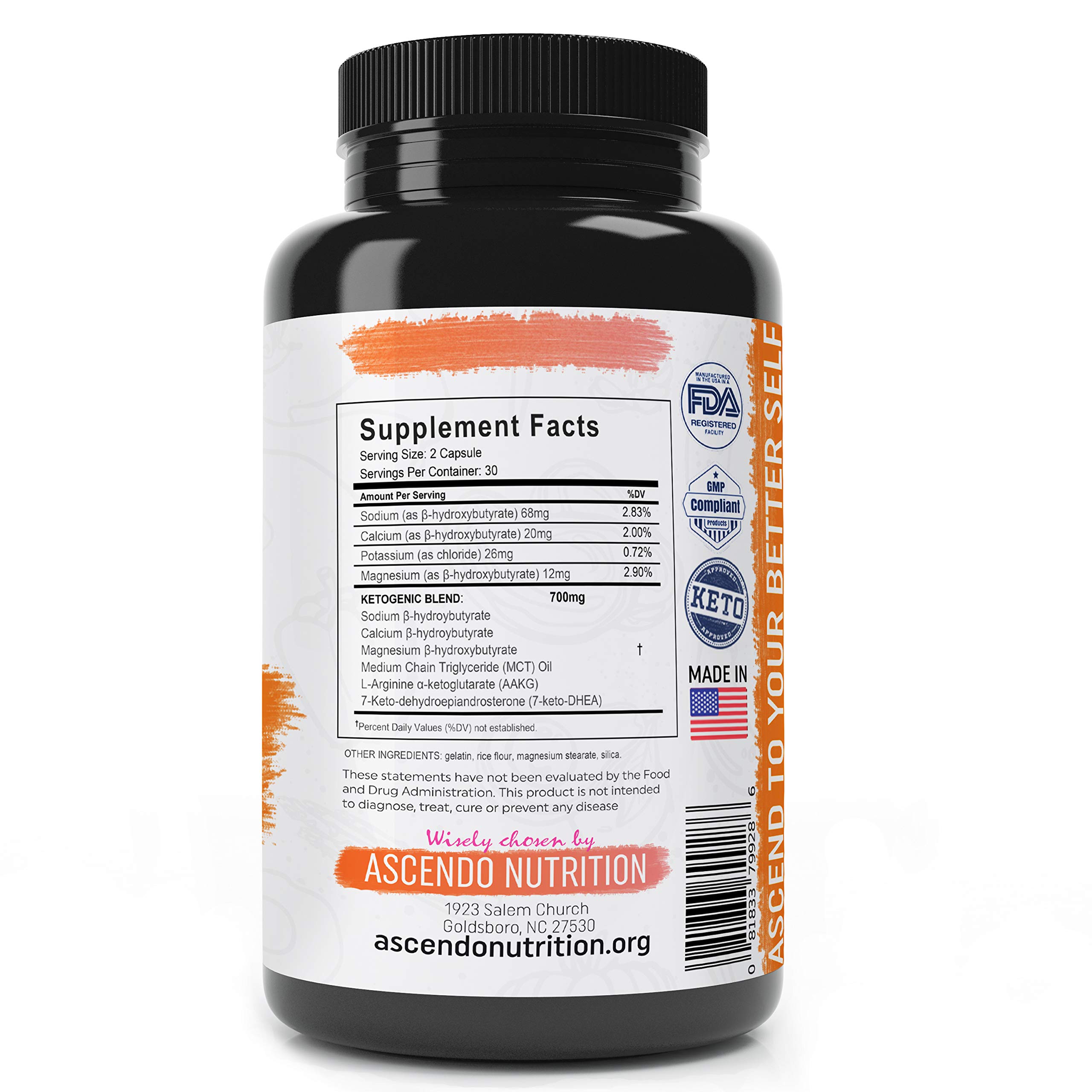 Keto Diet Pills - Advanced Weight Loss Supplement Shark Tank Fat Burner with Coconut MCT Oil, Exogenous BHB Ketones, and 7-Keto DHEA - Appetite Suppressant Carb Blocker for Women and Men - 60 Capsules