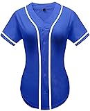 babyhealthy Womens Baseball Jersey Button Down