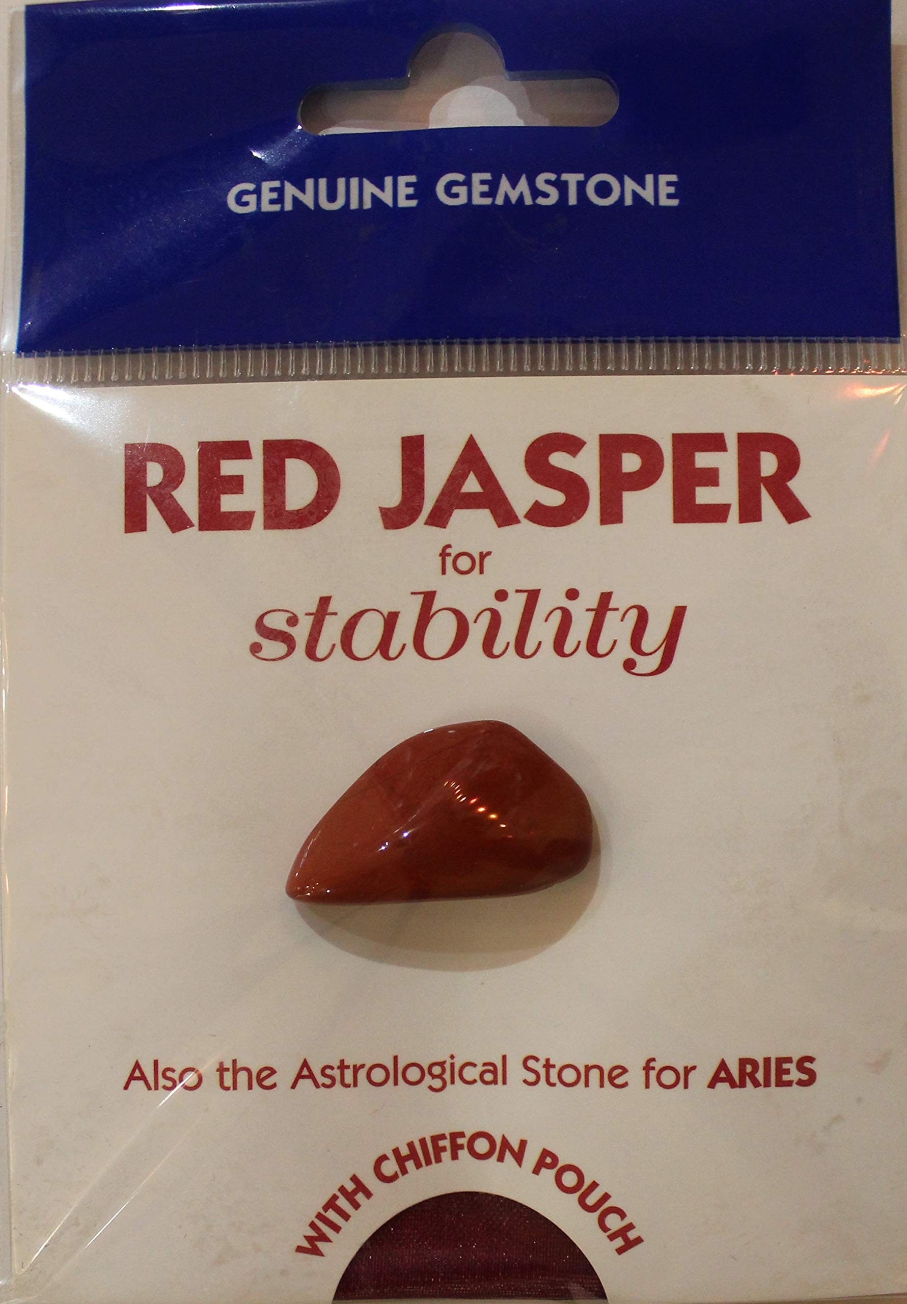 Red Jasper for Stability - Genuine Gemstone - Also for Sacral Chakra and Stone for Astrological Star Sign Aries