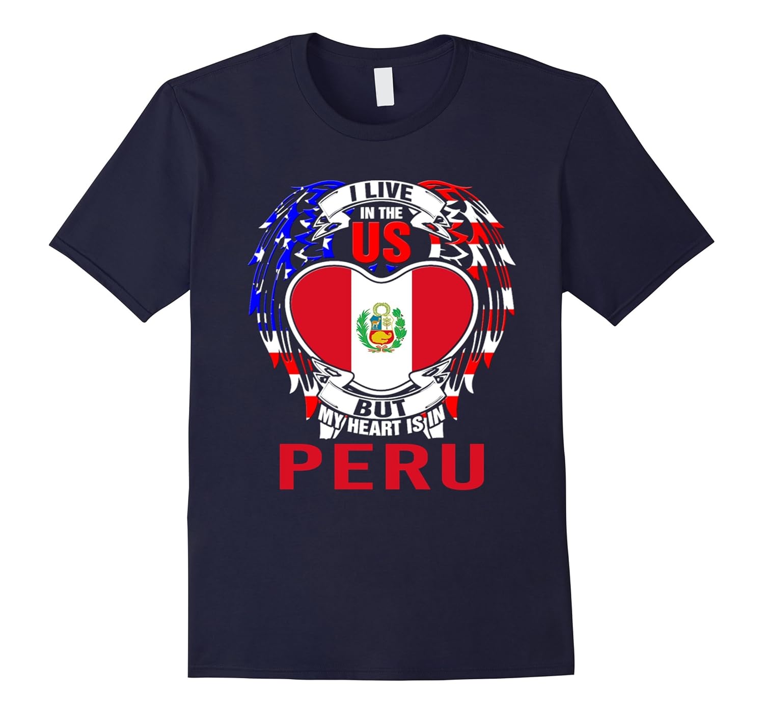 My heart's in Peru T-Shirt-Rose