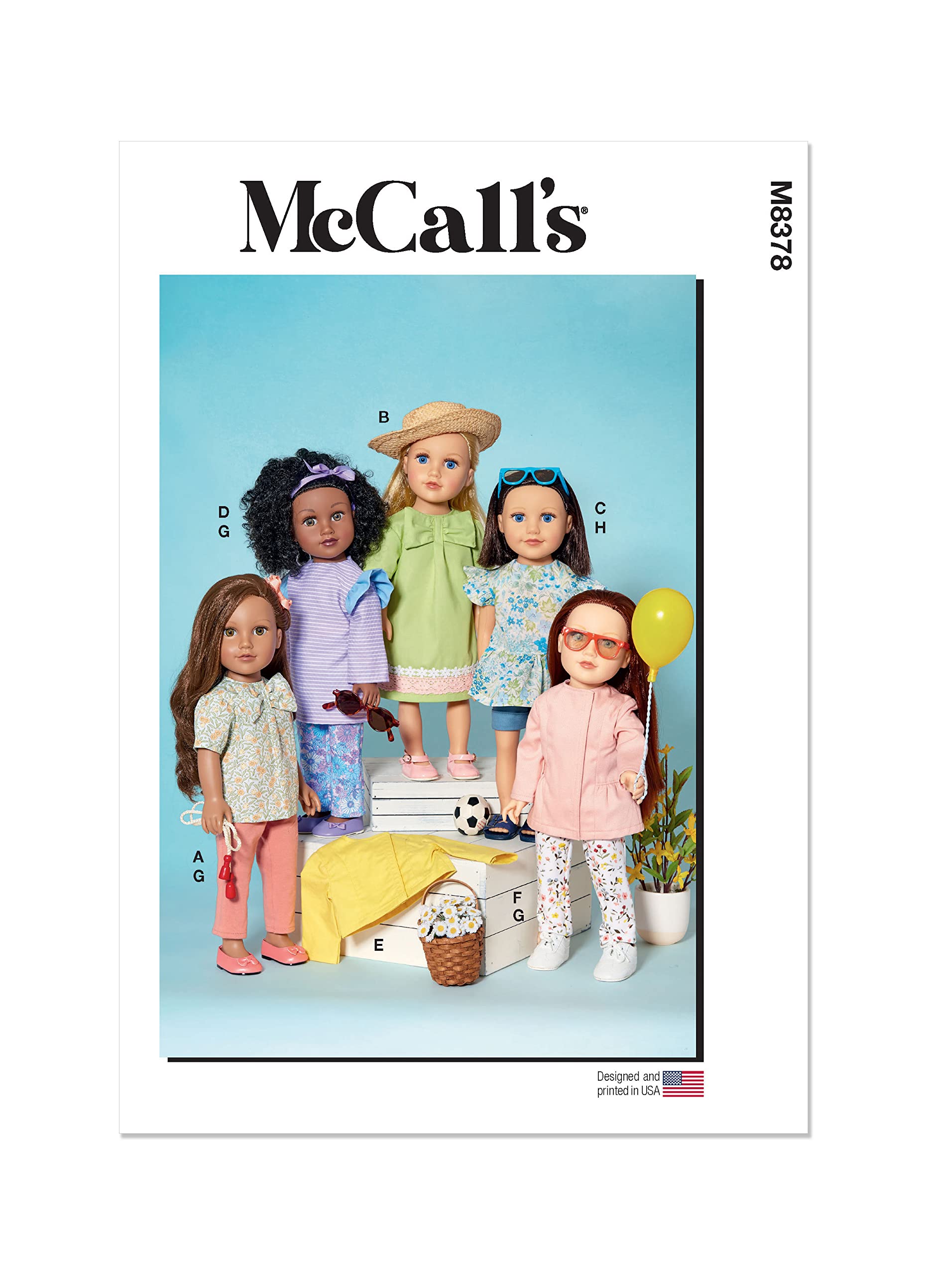 MCCALLS M8378OS 18" Doll Clothes OS (ONE Size)