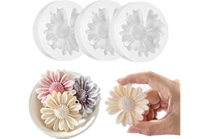 KCKHFA Daisy Flower Silicone Candle Mold, Moldes para Velas for Candles, Handmade Soaps, Bath Bombs, Lotion Bars, Resin Crafts, Concrete Decorations
