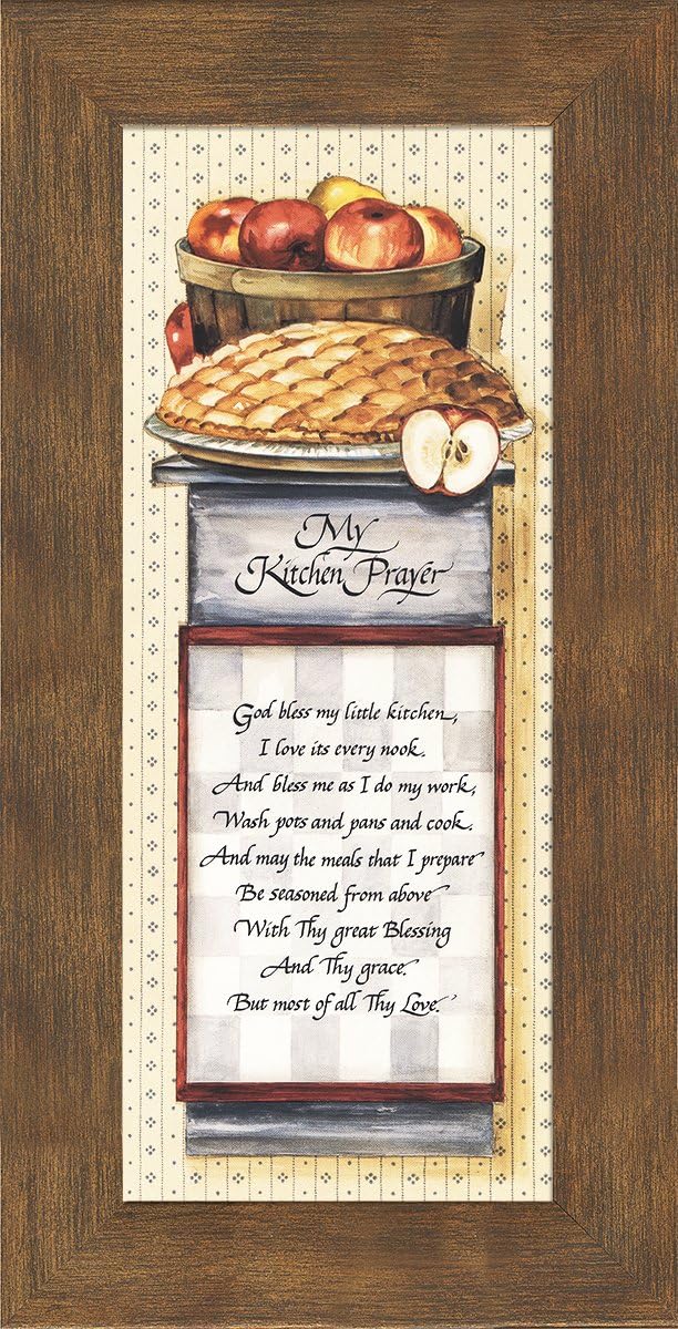 My Kitchen Prayer Words and Art Framed Gift for Home, Housewarming, Mother Day, or Wall Décor. (Prayer)