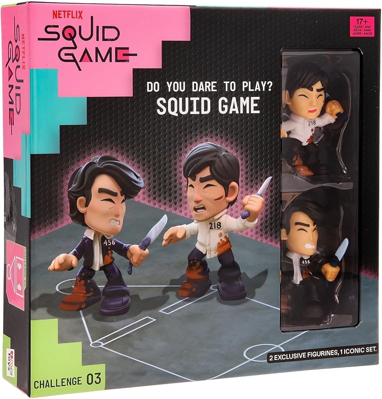 Desafio Final do Jogo da Lula, Mini Conjunto, Recriar a Cena com 2 Figuras Exclusivas, Os Desafios da Série Netflix para Jogar e Exibir, Jogo para Adultos a partir dos 17 Anos