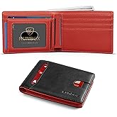 RUNBOX Wallet for Men Slim 11 Credit Card Holder Slots Leather RFID Blocking Small Thin Men's Wallet Bifold Minimalist Front Pocket Large Capacity Gift Box