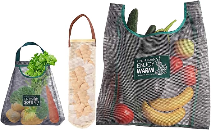 10 Sacchetti In Rete Per Patate E Cipolle – 50x80 Cm | Riutilizzabili, Traspiranti, Con Cordoncino, In Polipropilene