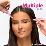 Brushworks HD 4 Piece Combination Tweezer Set Pastels - Stainless Steel view 4