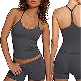 SUUKSESS Women Sexy Workout Sets Padded Sports Bra High Waisted Shorts Outfits