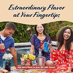 Torani Blue Raspberry Syrup for Drinks, Flavoring