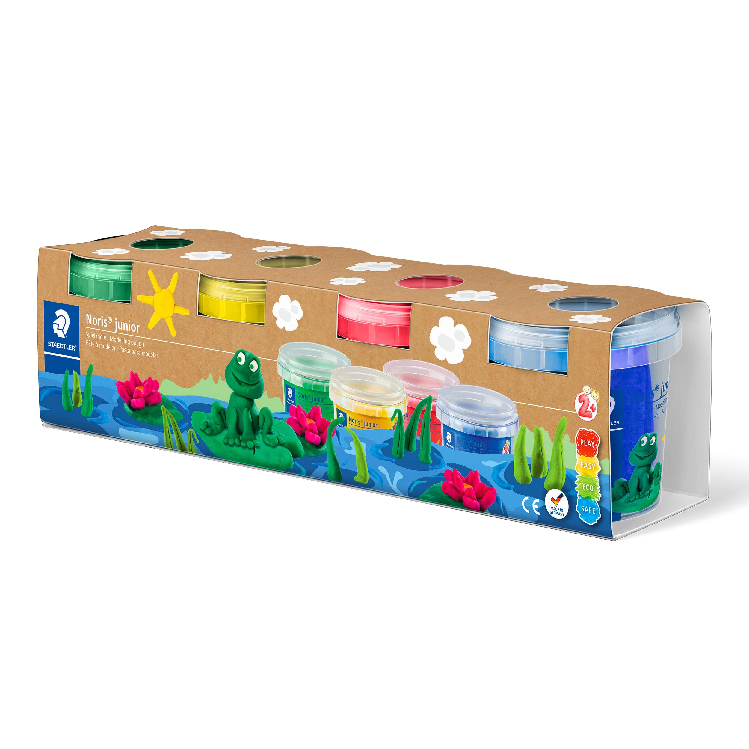 Staedtler - Noris Modelling Dough - Assorted Basic Colours - Pack of 4-8134 01