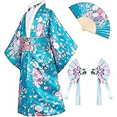 Japanese Traditional Dress Kimono Robe for Kids Girls Costume