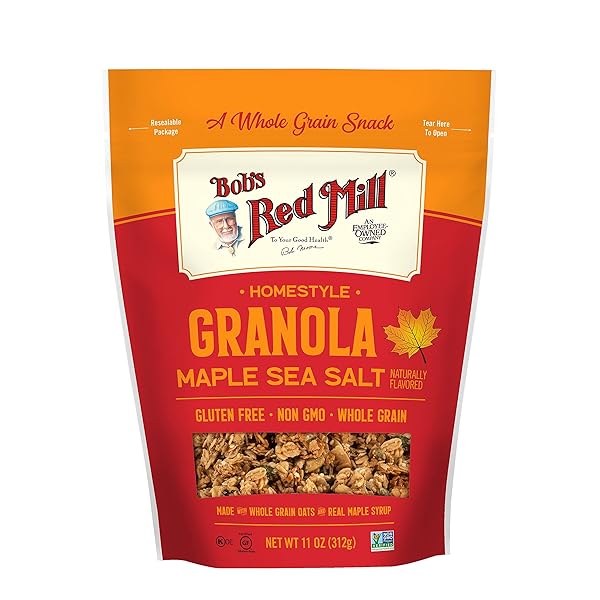 BOB’S RED MILL PAN-BAKED GRANOLA MAPLE SEA SALT, 11 OUNCE (PACK OF 2)