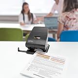Rapesco PF835PB2 Germ-Savvy Antibacterial 40-Sheet 2-Hole Punch Black view 4