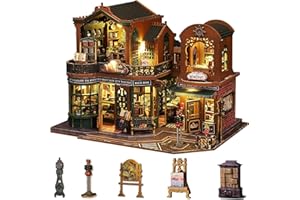 Yoyoom DIY Miniature House Kit, Tiny Home Kit with LED Light, DIY Wooden Dollhouse Kit Mini House Building Kit for Adults Tee